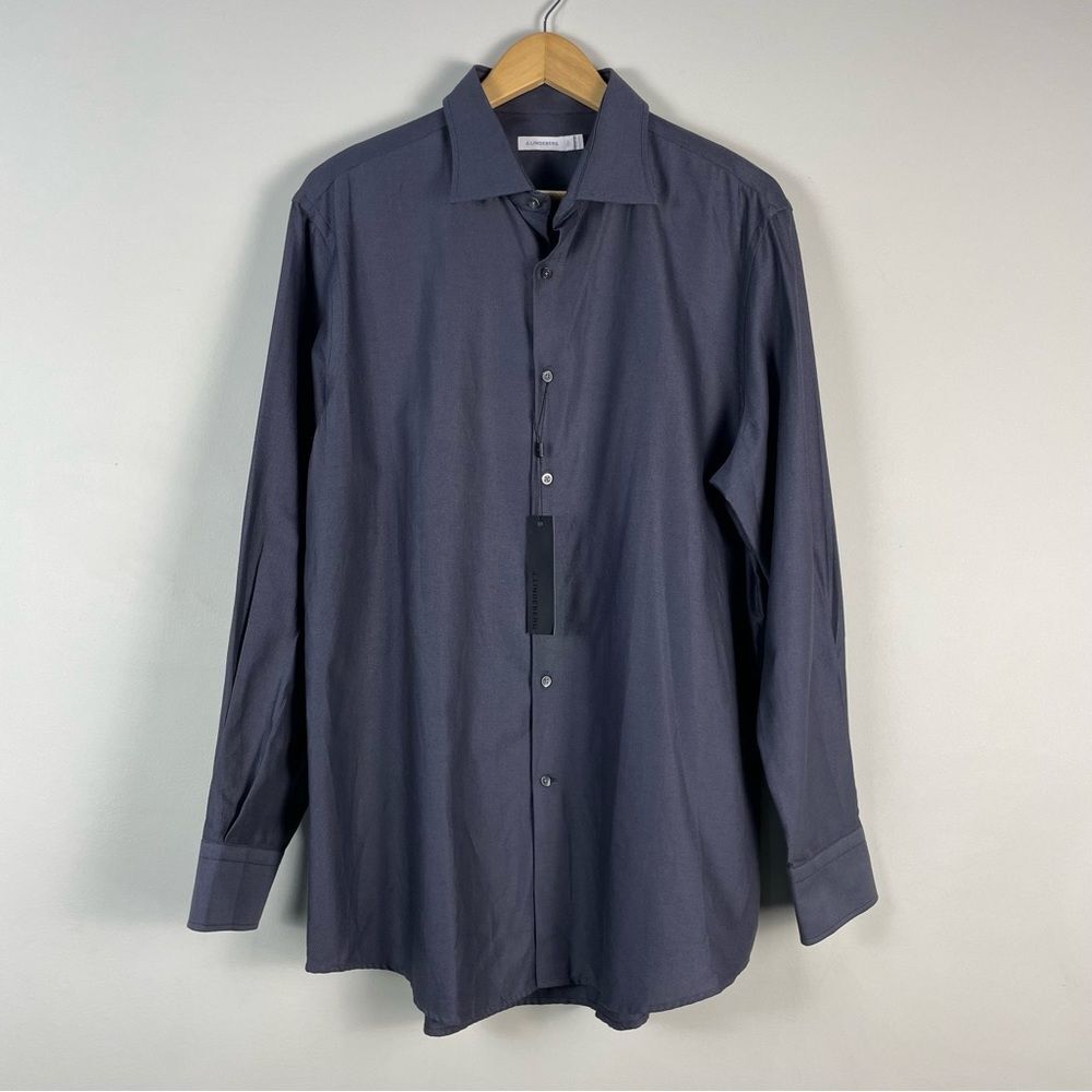 J Lindeberg Oxfort Button Down Shirt 100% Cotton Size 43/17 NEW